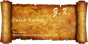 Zwick Kartal névjegykártya
